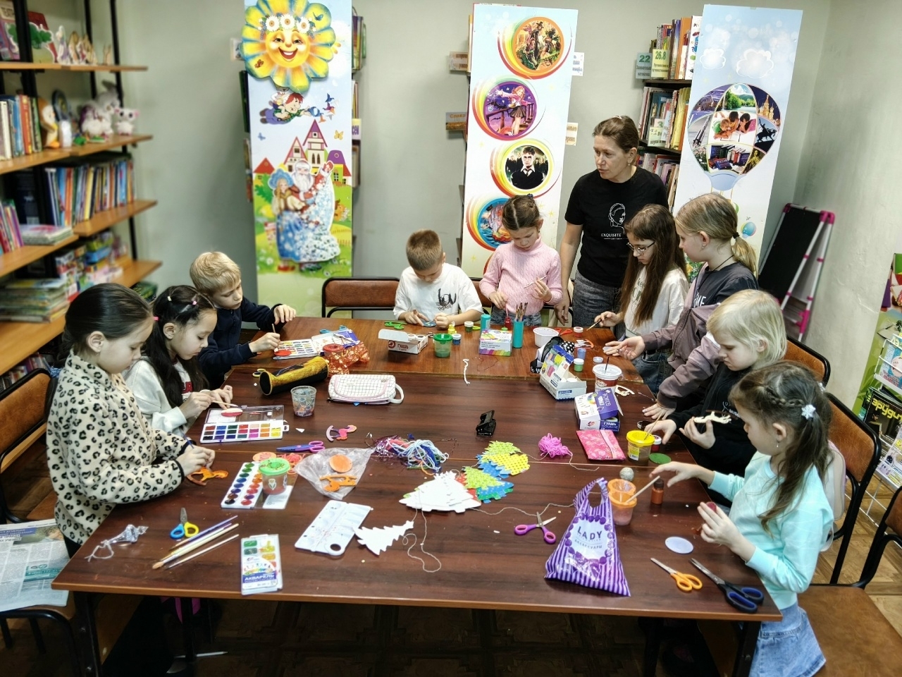 Предновогодний мастер-класс прошел в библиотеке Уфимского района