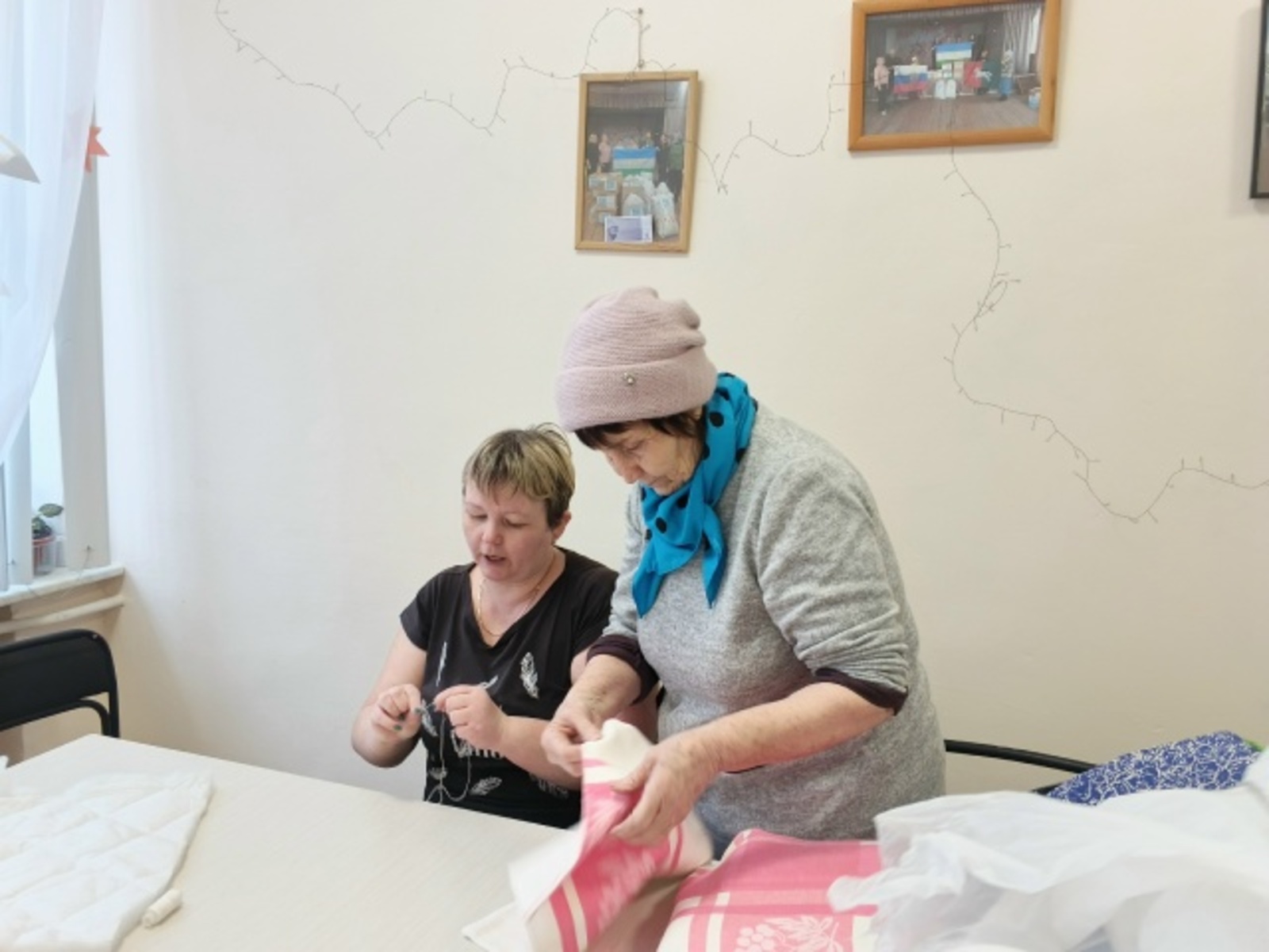 Волонтёры Уфимского района сшили подушки для госпиталя