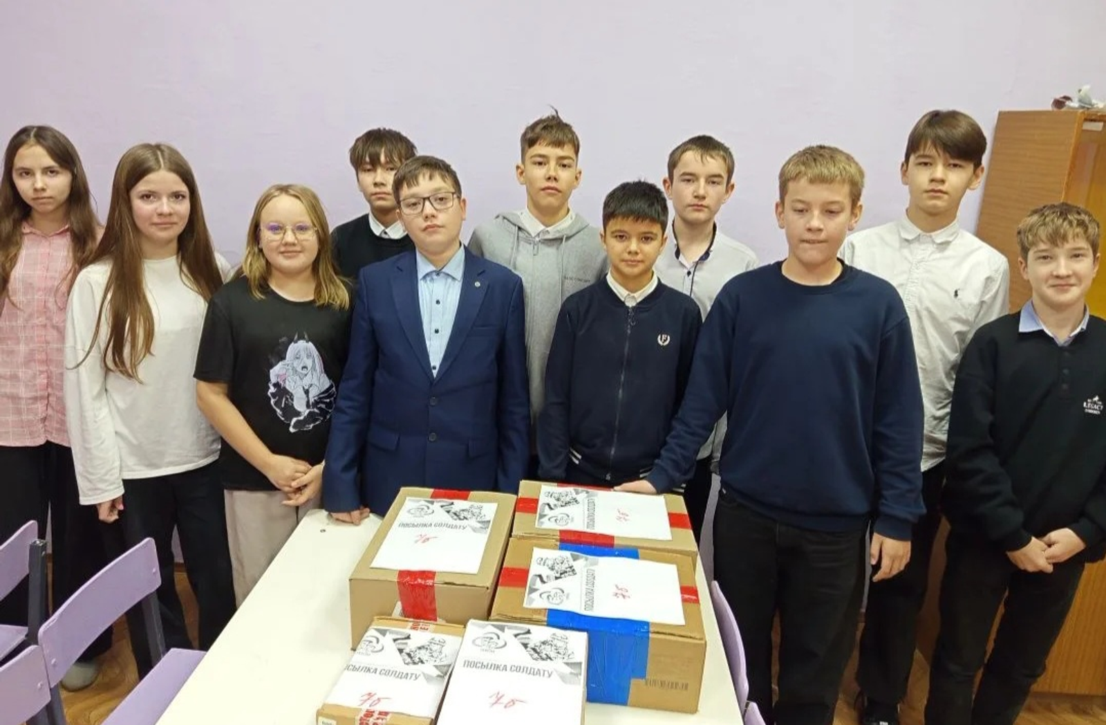 В школе Подымалово Уфимского района собрали гуманитарную помощь для СВО