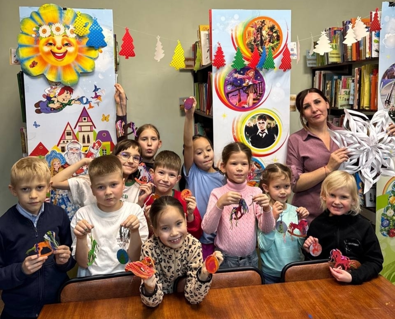 Предновогодний мастер-класс прошел в библиотеке Уфимского района