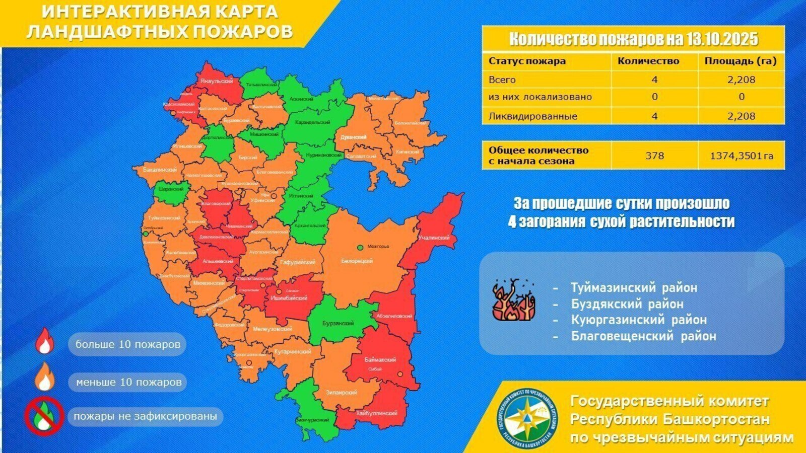 В Башкирии ликвидировали лесной пожар