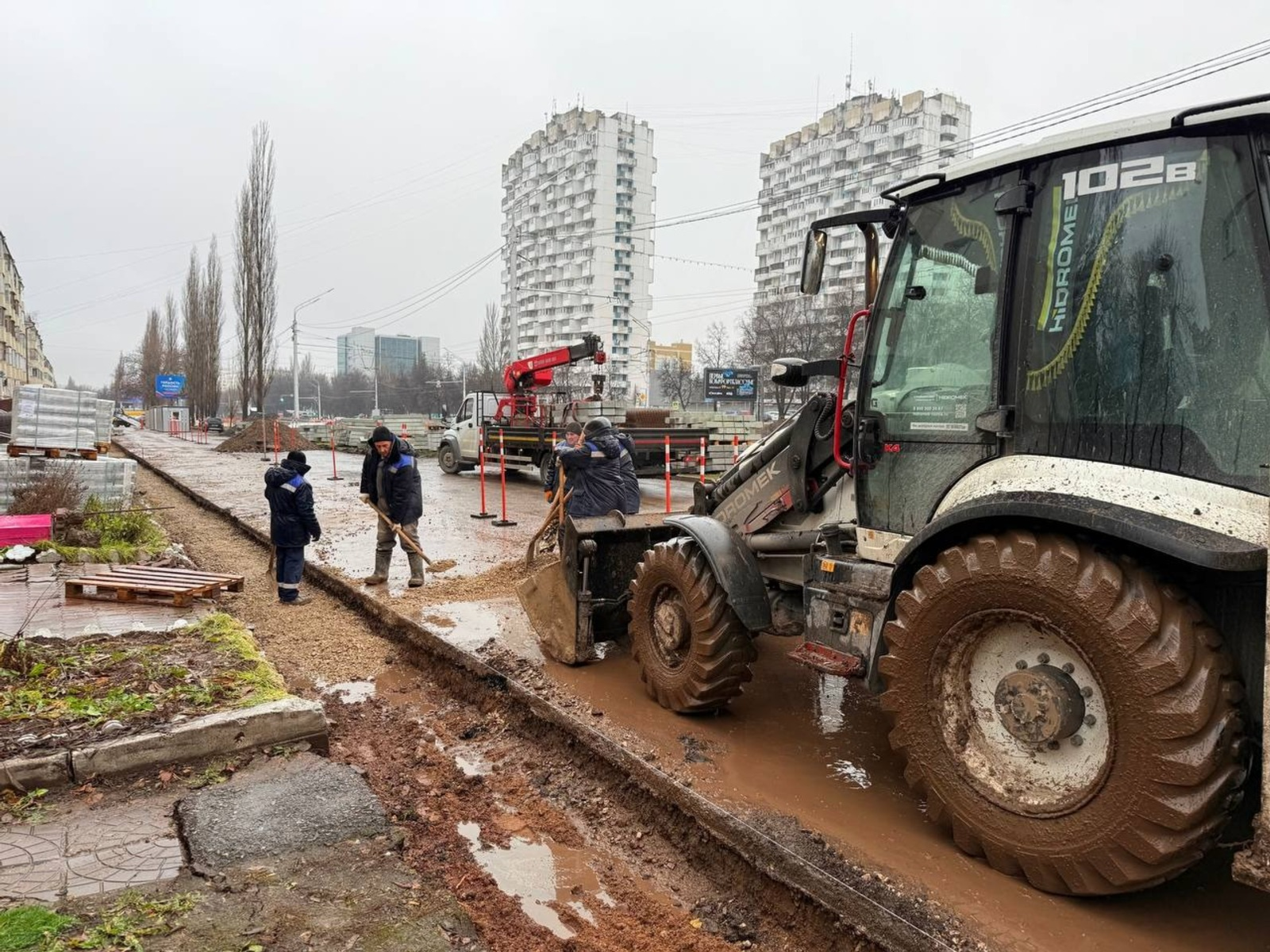 В Уфе благоустраивают проспект Октября