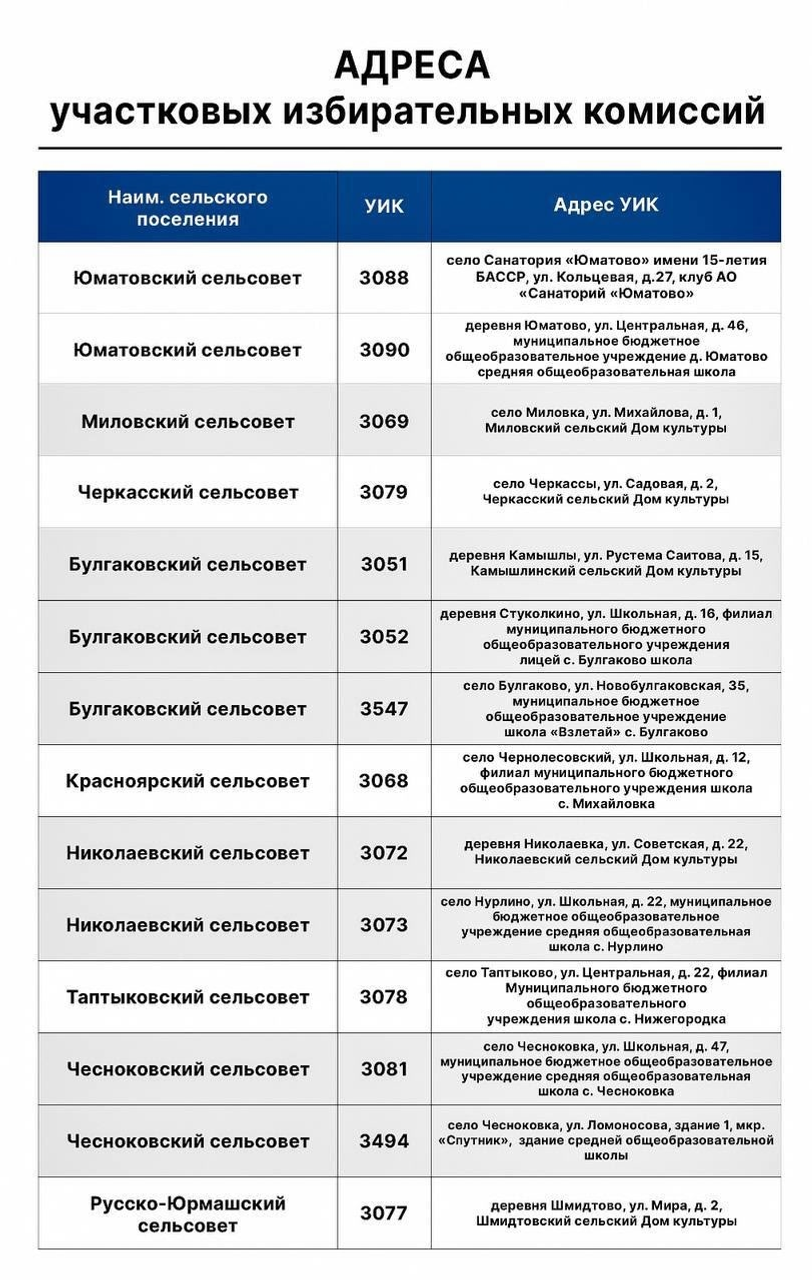 Сегодня в Уфимском районе состоятся выборы депутатов местного самоуправления
