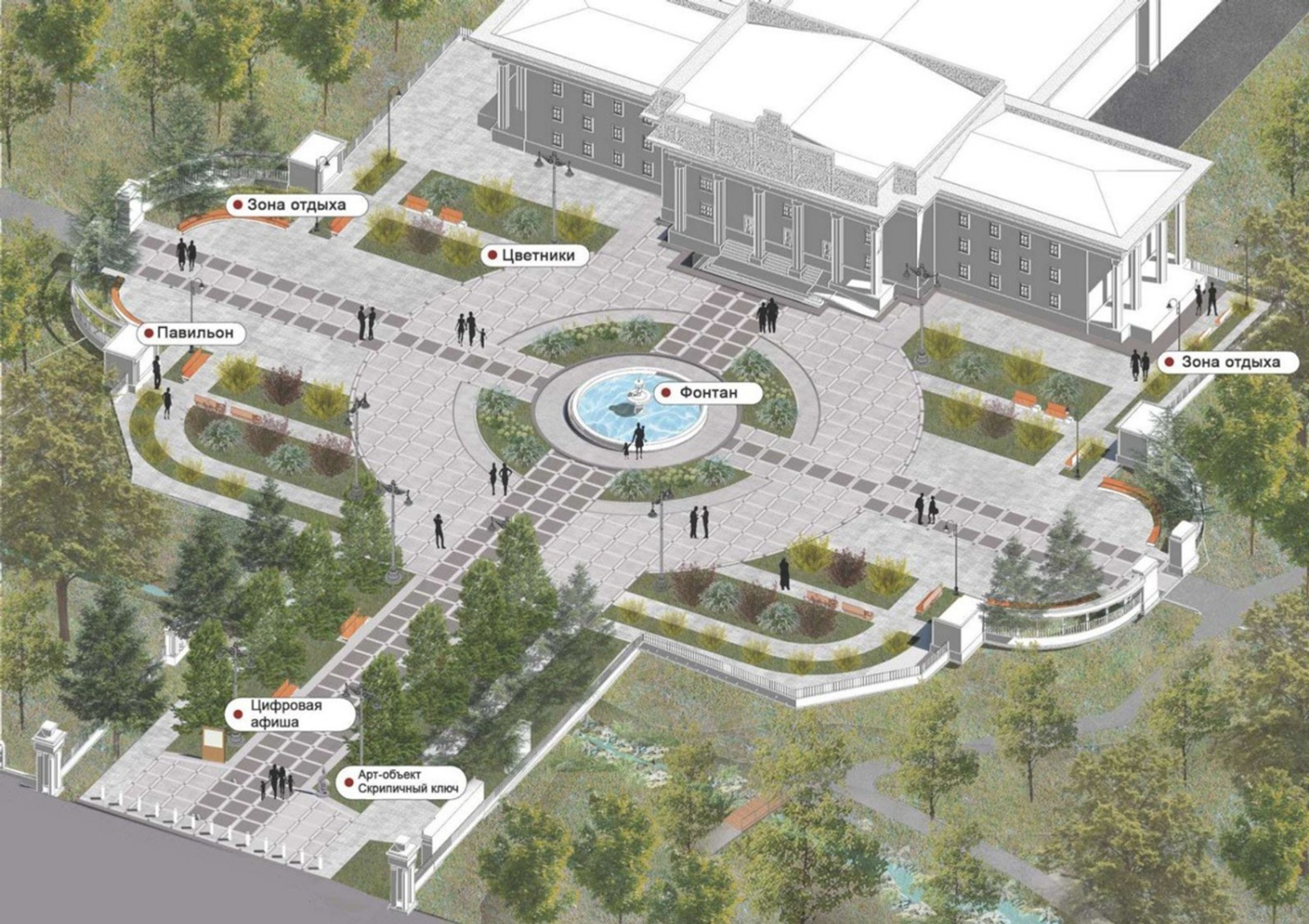 В Октябрьском Башкирии реализуют проект благоустройства на 107 млн рублей