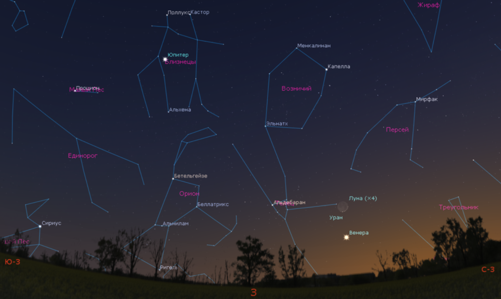 Жителям Уфы рассказали какие звезды можно увидеть на небе