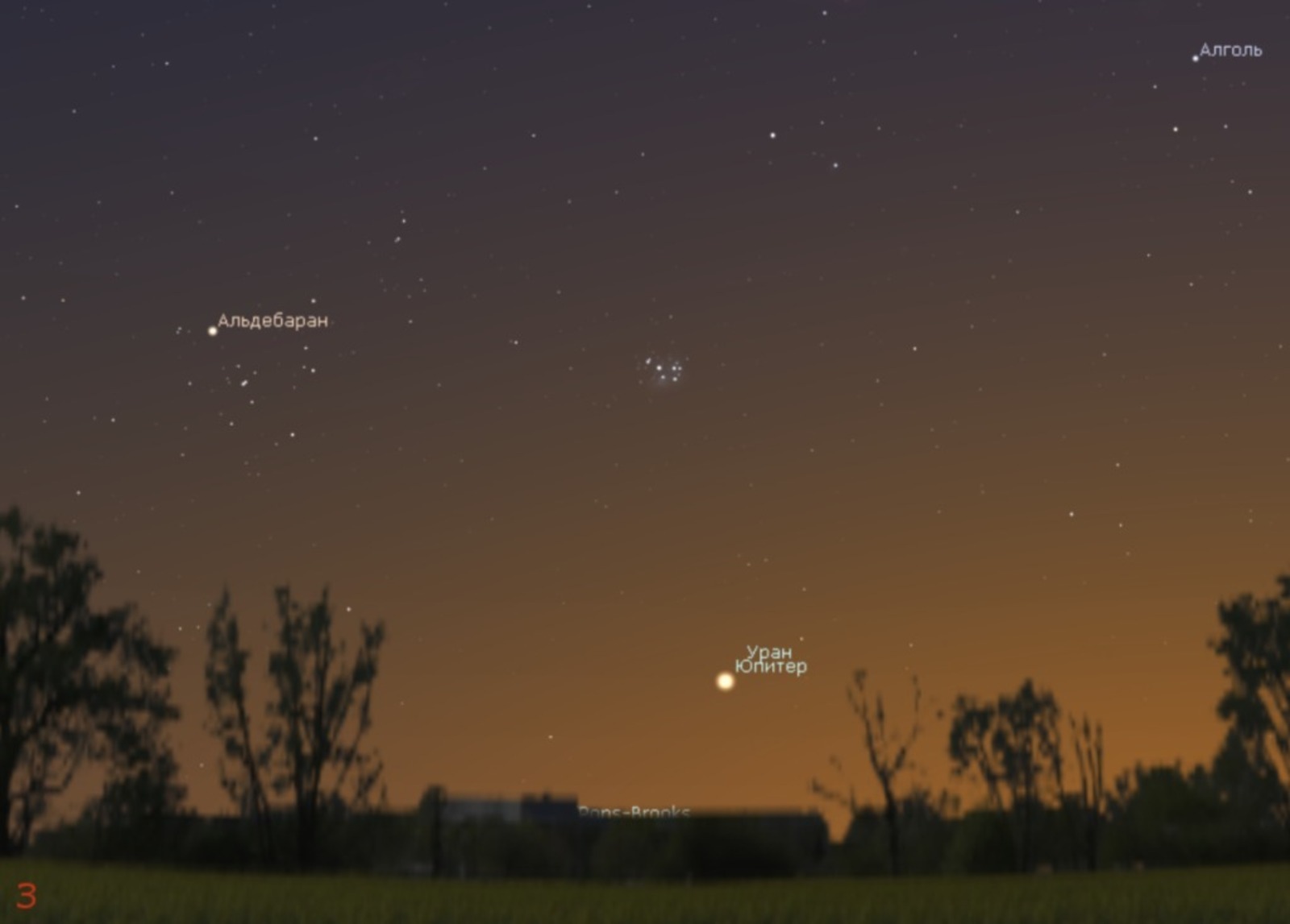 Жители Башкирии смогут наблюдать соединение Юпитера и Урана