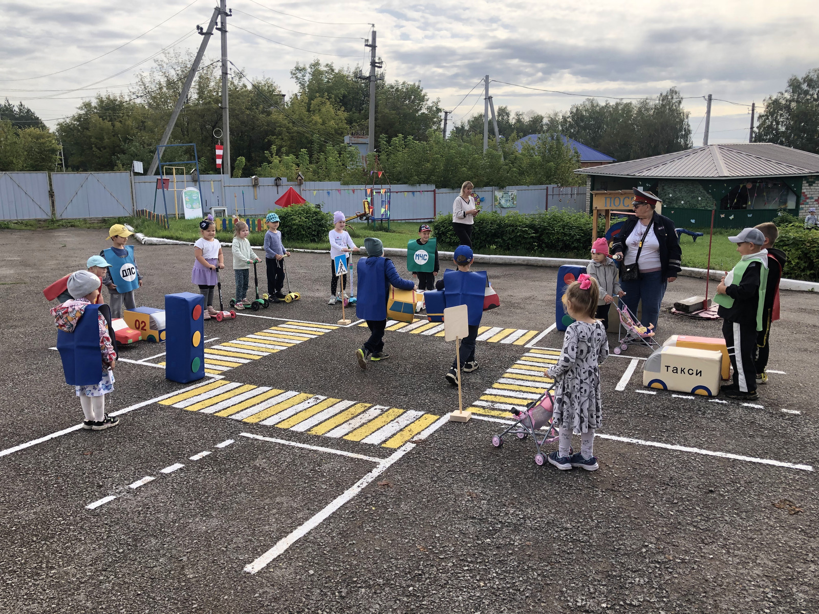 В детском саду Уфимского района прошло игровое занятие по ПДД
