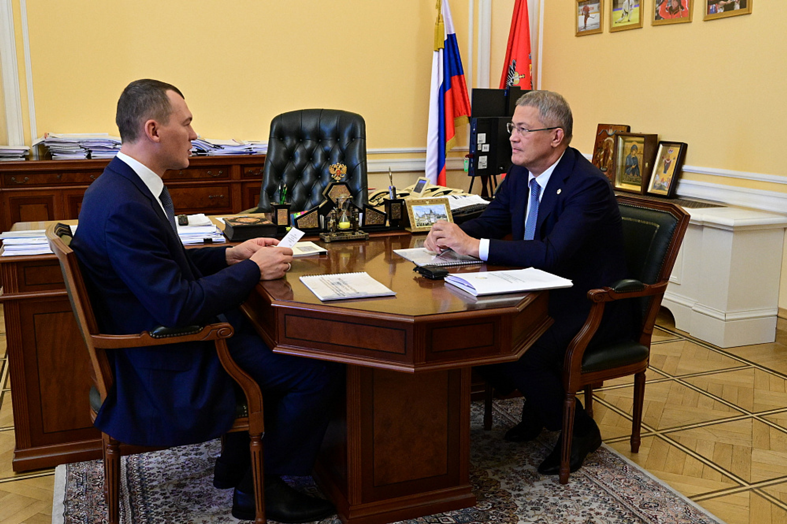 Радий Хабиров обсудил развитие спорта в Башкирии с министром спорта РФ