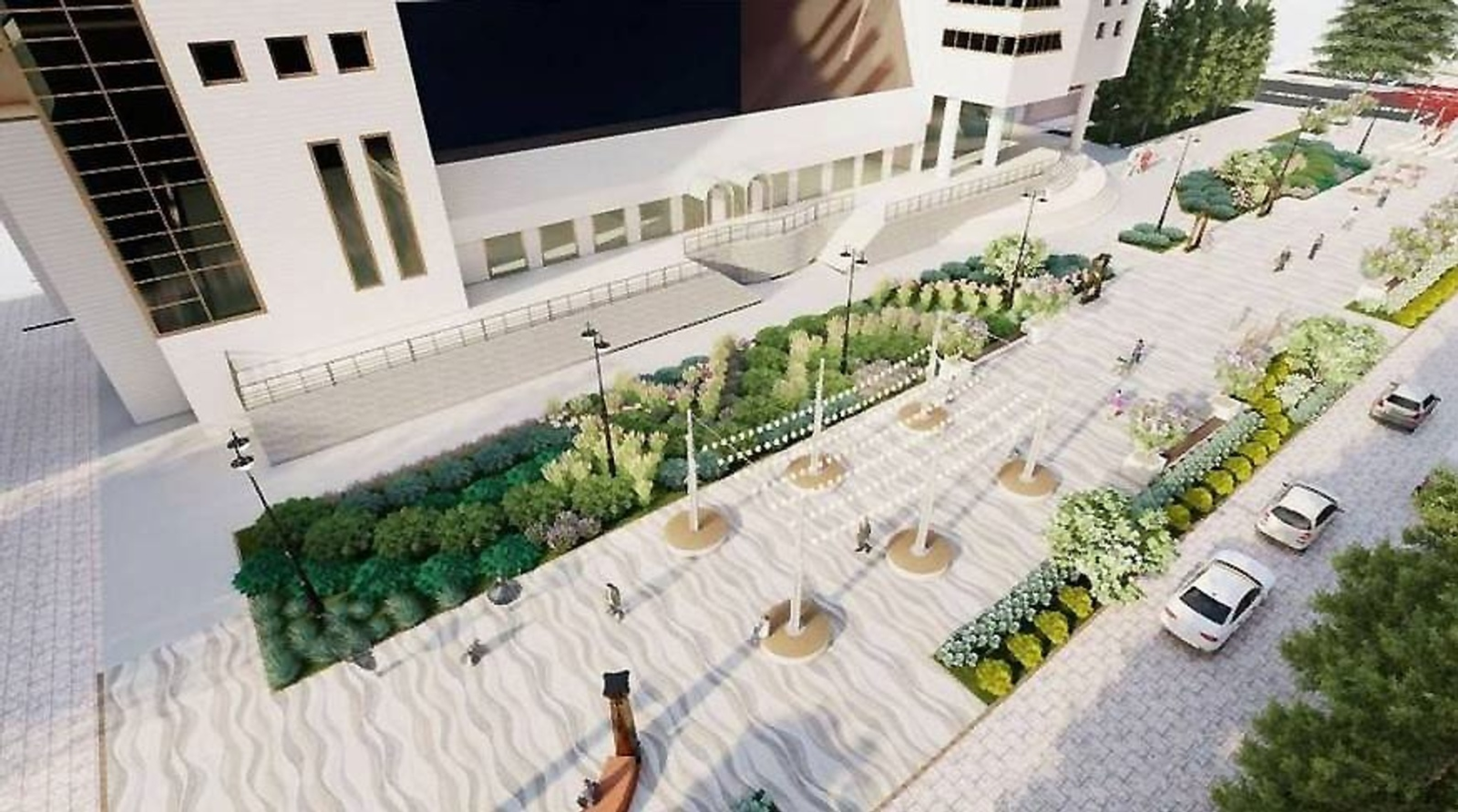 Улицу Театральную в Уфе превратят в пешеходную зону с арками и зеленью