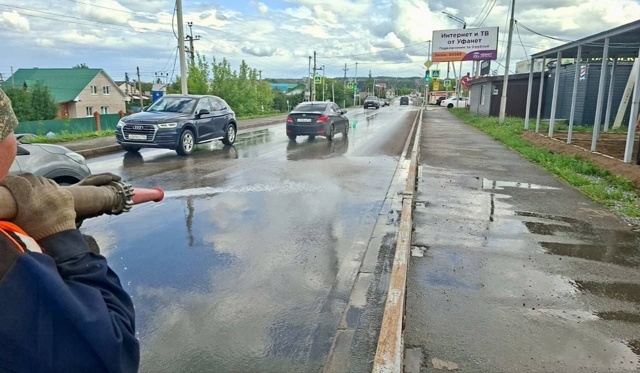 В Уфимском районе реализуются мероприятия по очистке дорог