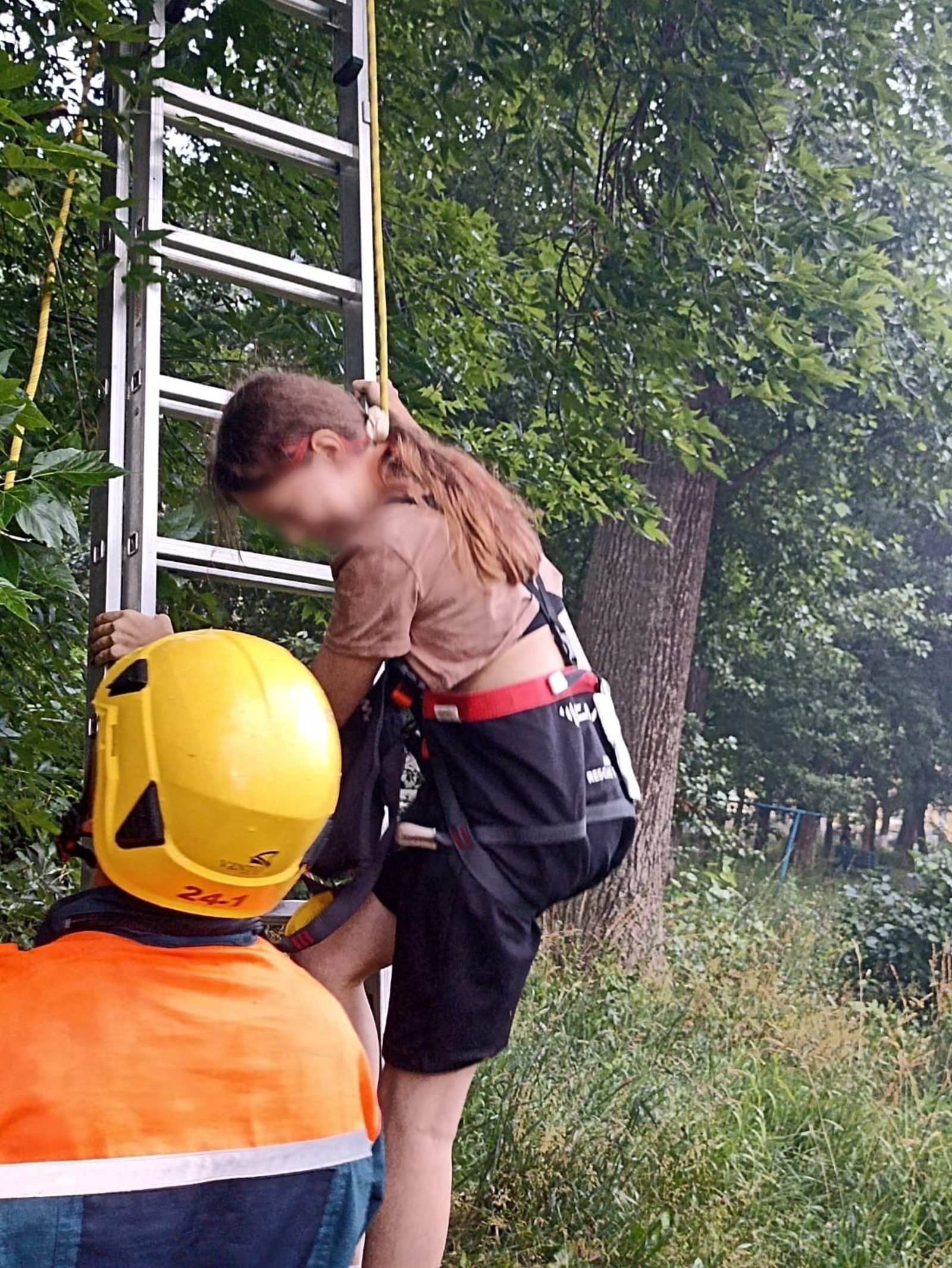 В Уфе спасатели пришли на помощь девочке с котенком