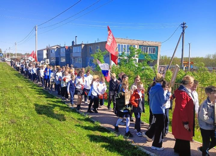 В Таптыковском сельсовете прошёл митинг, посвящённый 80-летию Победы