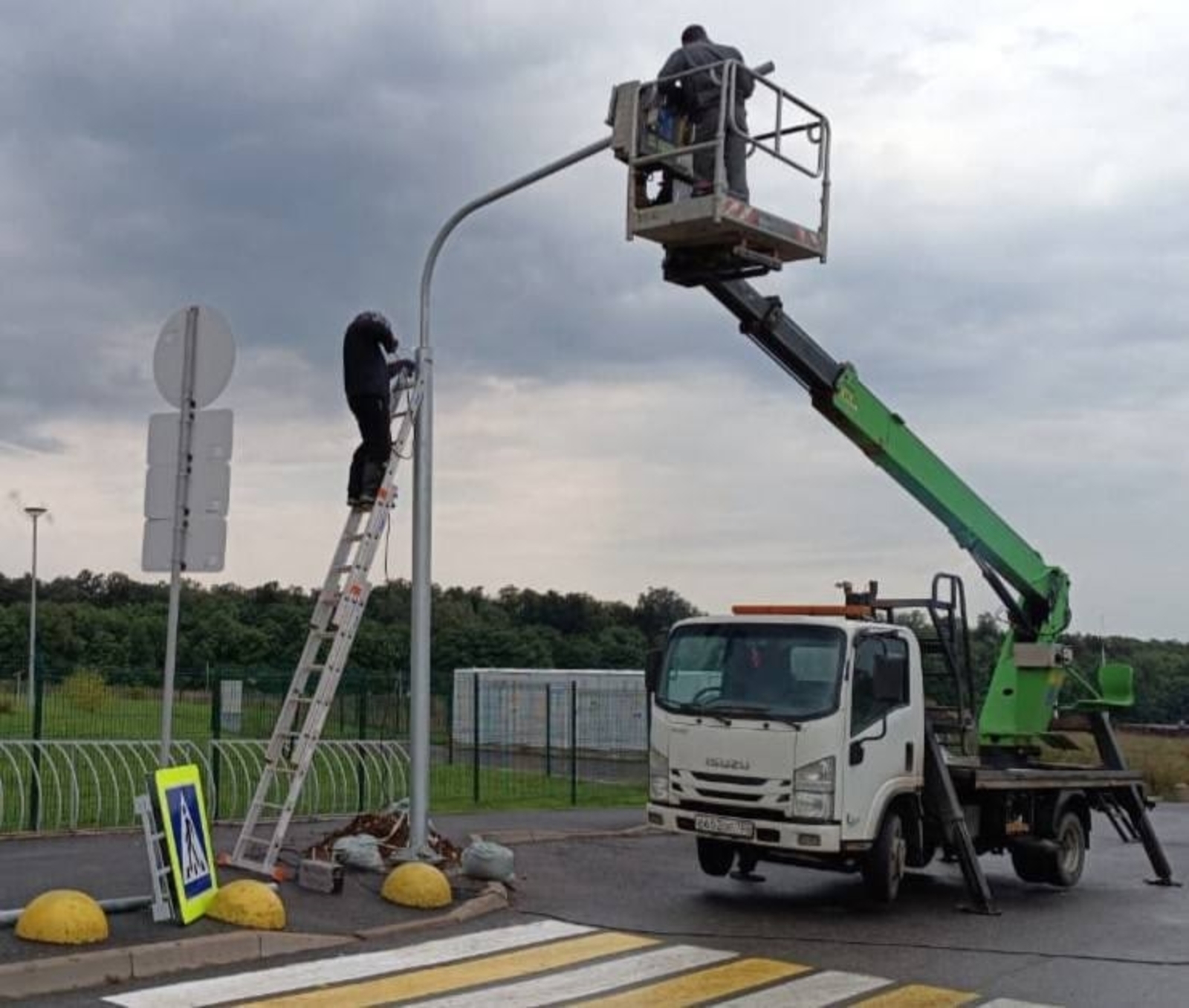 В Уфимском районе установили новые светофоры
