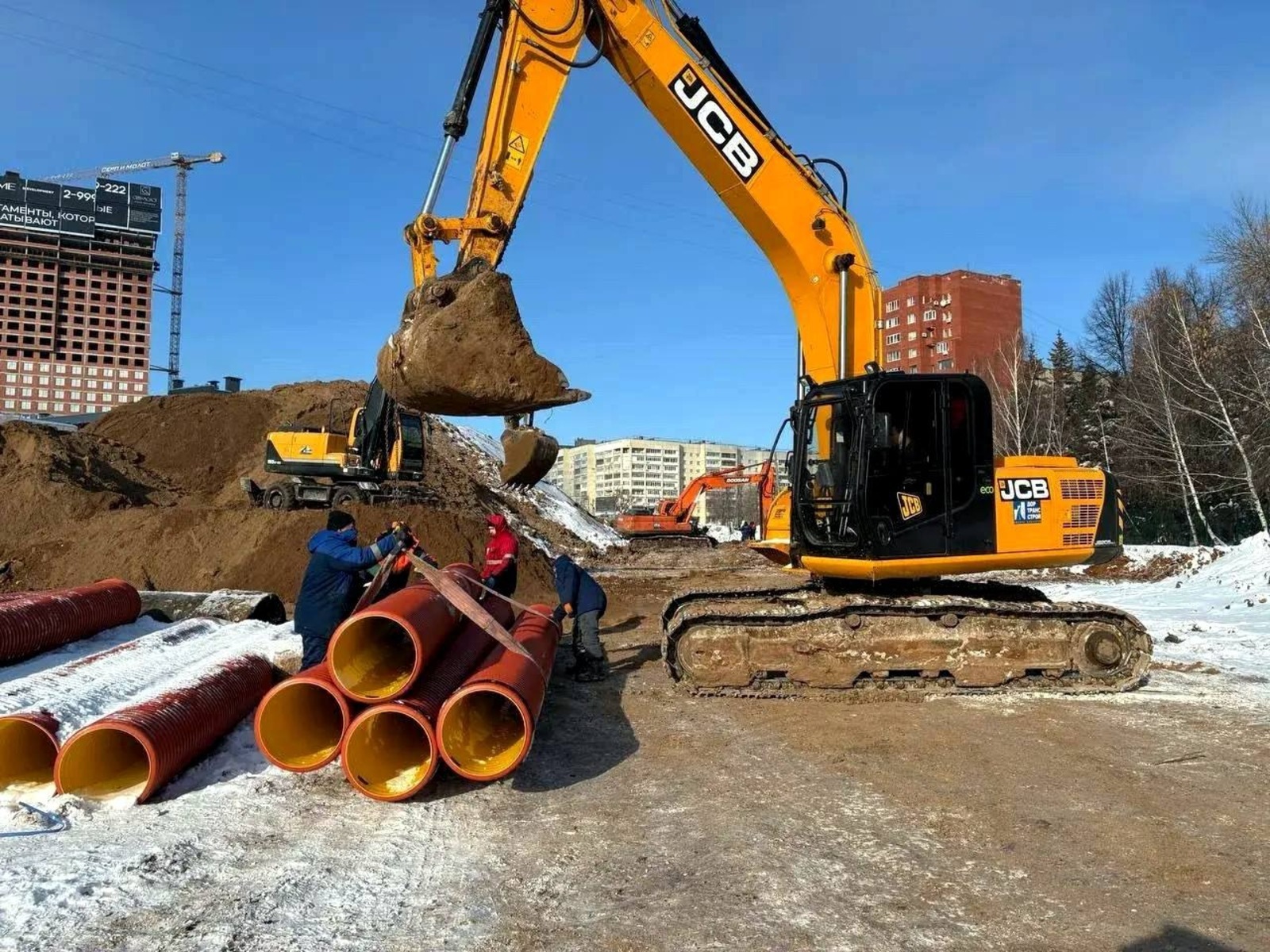 В Уфе продолжается строительство улицы имени города Галле