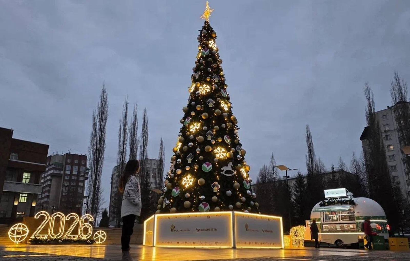 В Уфе на площади Мустая Карима установлена ель