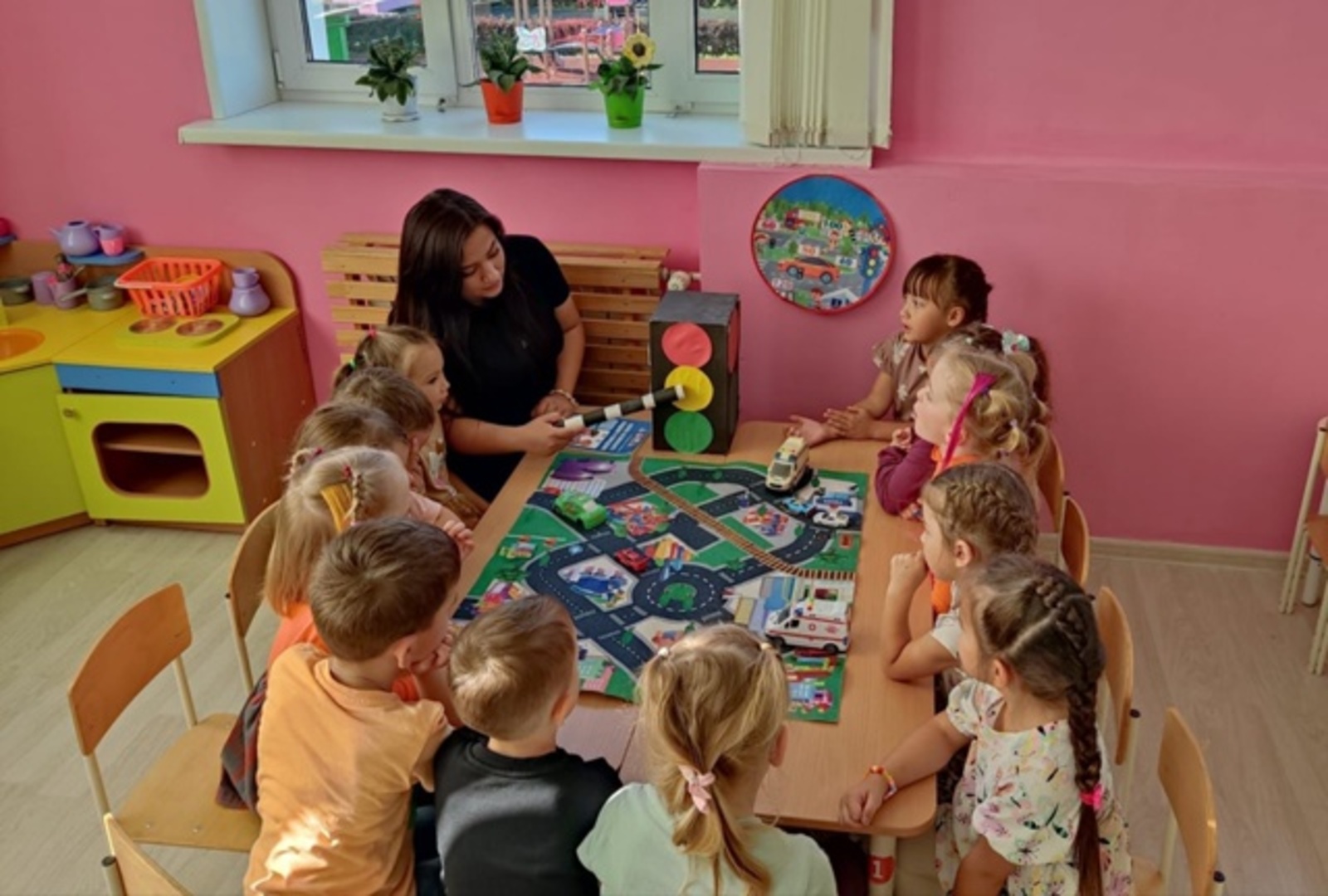 В Уфимском районе дошкольники повторили правила дорожного движения